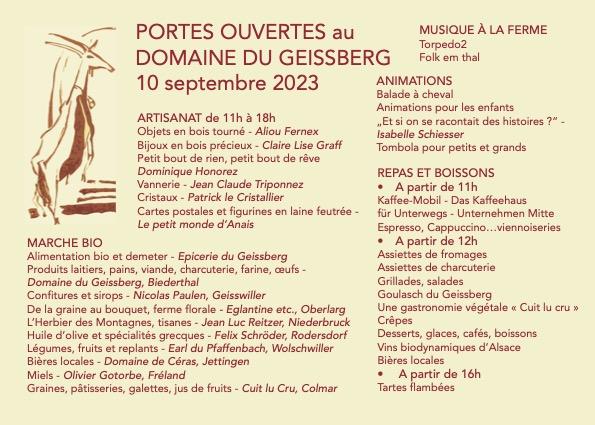 Affiche Portes Ouvertes du Geissberg